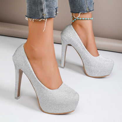 Fashion Shoes Female Basic Women's High Heels Sexy Party Pumps Women Platform Thin Heels Super High Slip on Shoes Women
