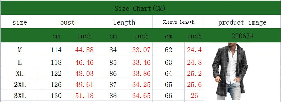 2023 Autumn Winter Woolen Printing Men's Coat Coat Windbreaker Long Sleeve Single Breasted Button Fashion Casual Jacket