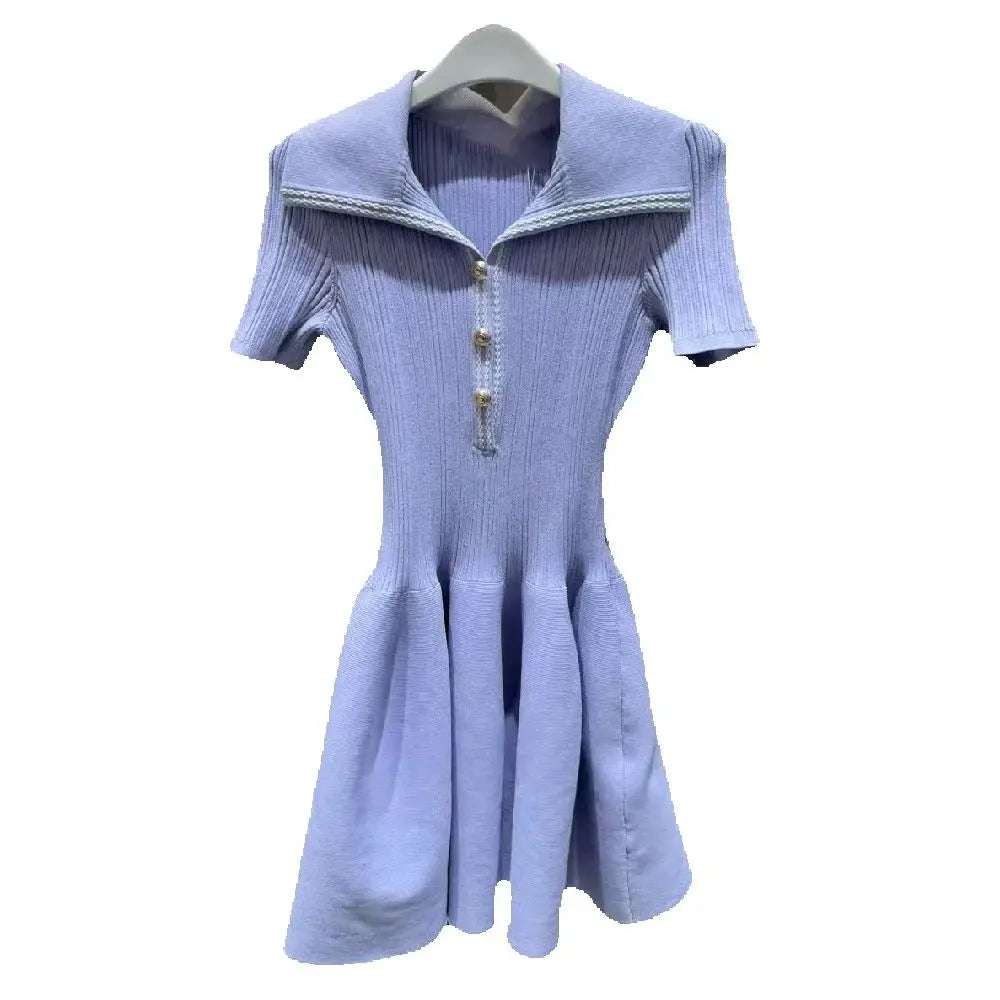 2025 Summer Women's Tight Dresses Knit Stretch Single-breasted Corset Elegant traf woman Dress y2k Clothes New Fashion Skirts