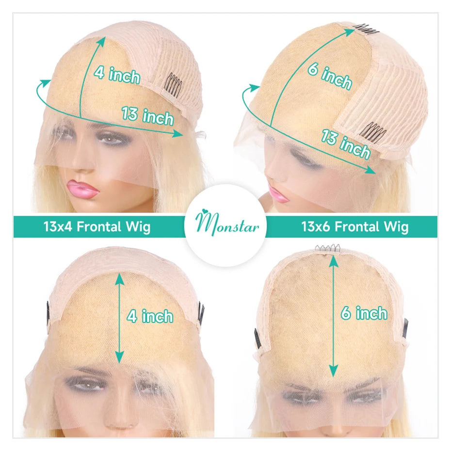 300 Density Human Wig 13x4 13x6 Hd Lace Frontal Wig Human Hair Blonde 613 Lace Front Wigs Raw Vietnamien Straight Wigs For Women