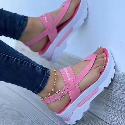New Platform Women Sandals For Summer Wedges Shoes Women Platform Heels Sandalias Mujer Luxury Summer Flip Flops