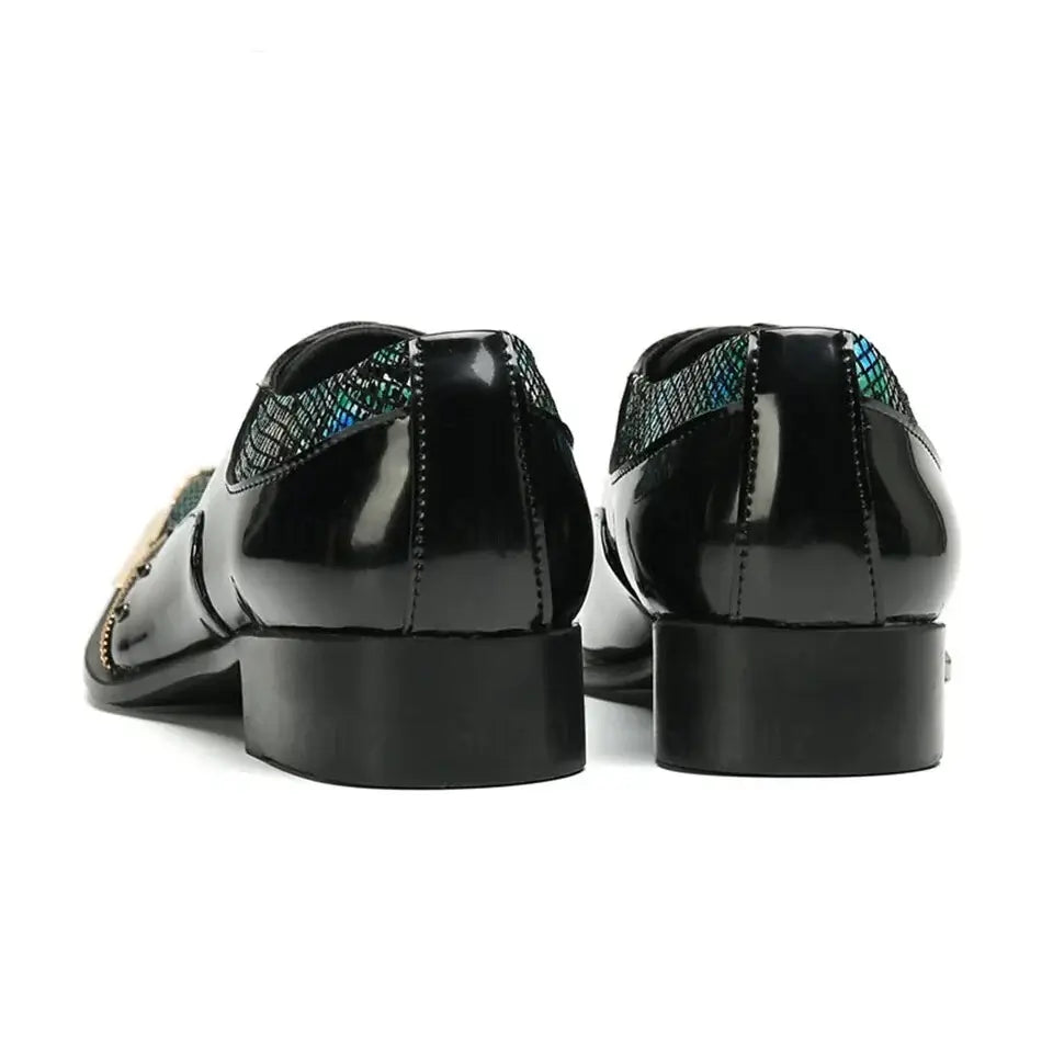 Luxusmarke Herrenschuhe Glitzer Gold italienische Hochzeitsschuhe Herren Leder Spitz Zehe Anzugschuhe Übergröße Herrenschuhe