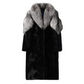Maxi Men Winter Thick Hooded Faux Fox Fur Coat Jacket Long Sleeve Warm Luxury Fur Black Parkas Bontjas Furry Shaggy Outerwear