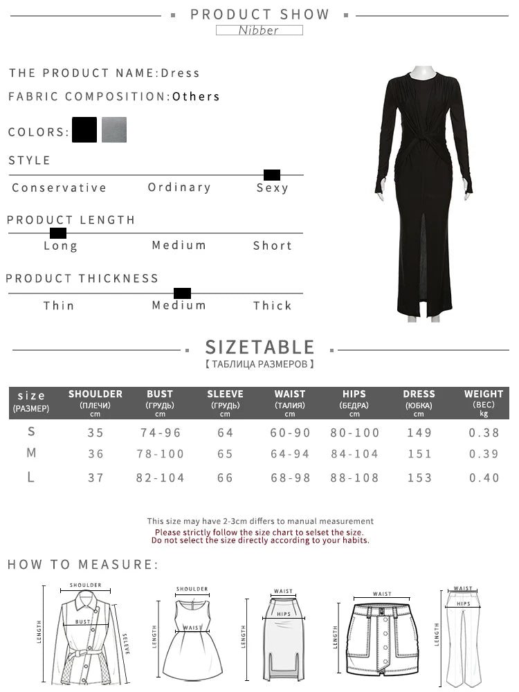 Nibber Autumn Winter Women Sexy O-collar Solid Long Sleeved Dresses Fashion Retro Cross Belt Dresses Beach Party Club Clothing