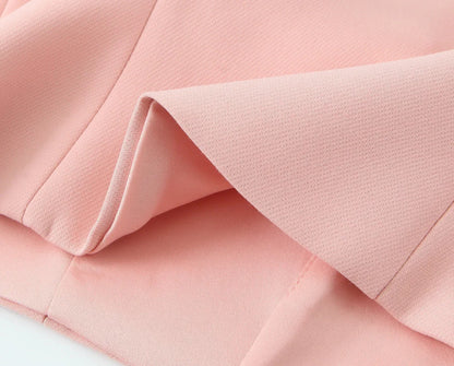 TRAFZA Vintage Chic Solid Women Suit V Neck Sleeveless Sashes Vest Blazer Straight Shorts New Fashion  Summer Office Sets
