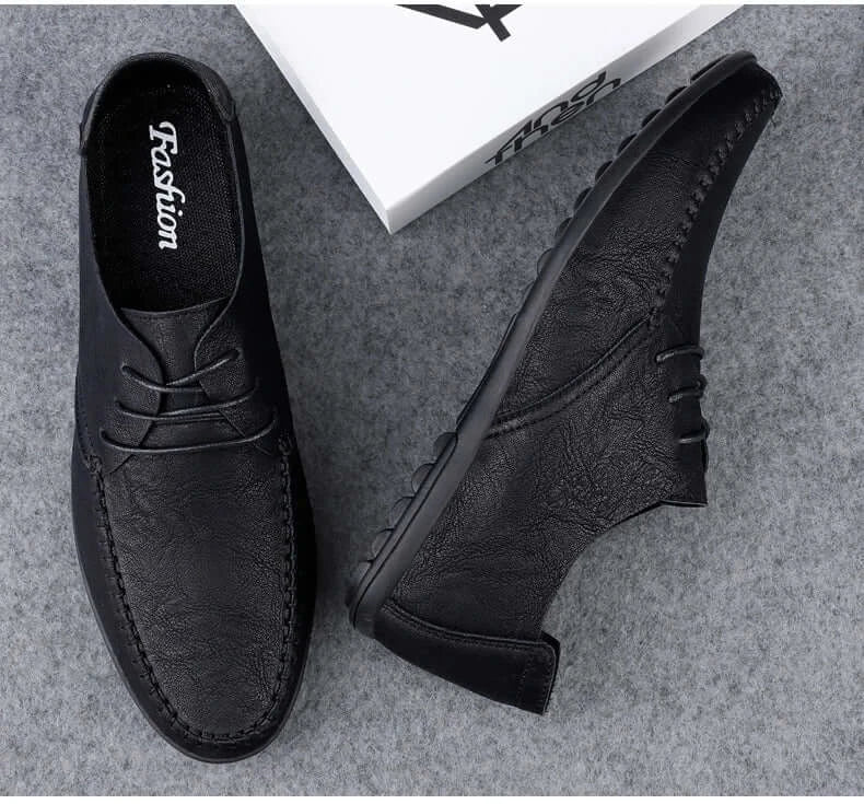 Leder Herrenschuhe Mode Formelle Herrenschuhe Mokassins Italienische Atmungsaktive Herren Loafer Schwarz Übergröße 38-47