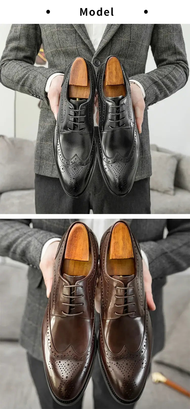 Hanmce Schuhe für Herren mit kostenlosem Versand, mehrfarbig, modisch, atmungsaktiv, Business, Hochzeit, Brogues