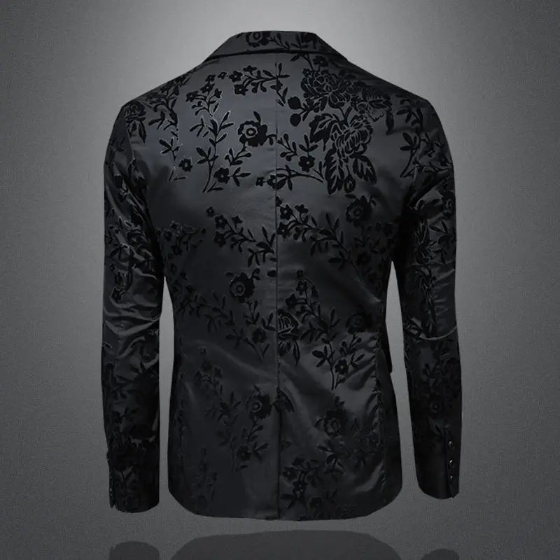 Men's Slim Fit Blazer Jacket Suit Business Wedding Casual Dress Coat Stage Show Costume  Fashion Menswear