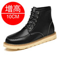 Men Boots Elevator Shoes Hidden Heels High Soft Leather Heightening Shoes For Man Increase Insole 10CM 8CM 6CM Height Boots