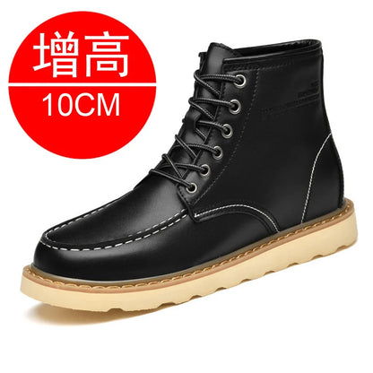 Men Boots Elevator Shoes Hidden Heels High Soft Leather Heightening Shoes For Man Increase Insole 10CM 8CM 6CM Height Boots