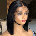 250% Human Hair Wigs Brazilian Remy Bone Straight Short Bob Wig For Women 14 Inch 13x6 Straight Lace Frontal Bob Wig Pre Plucked