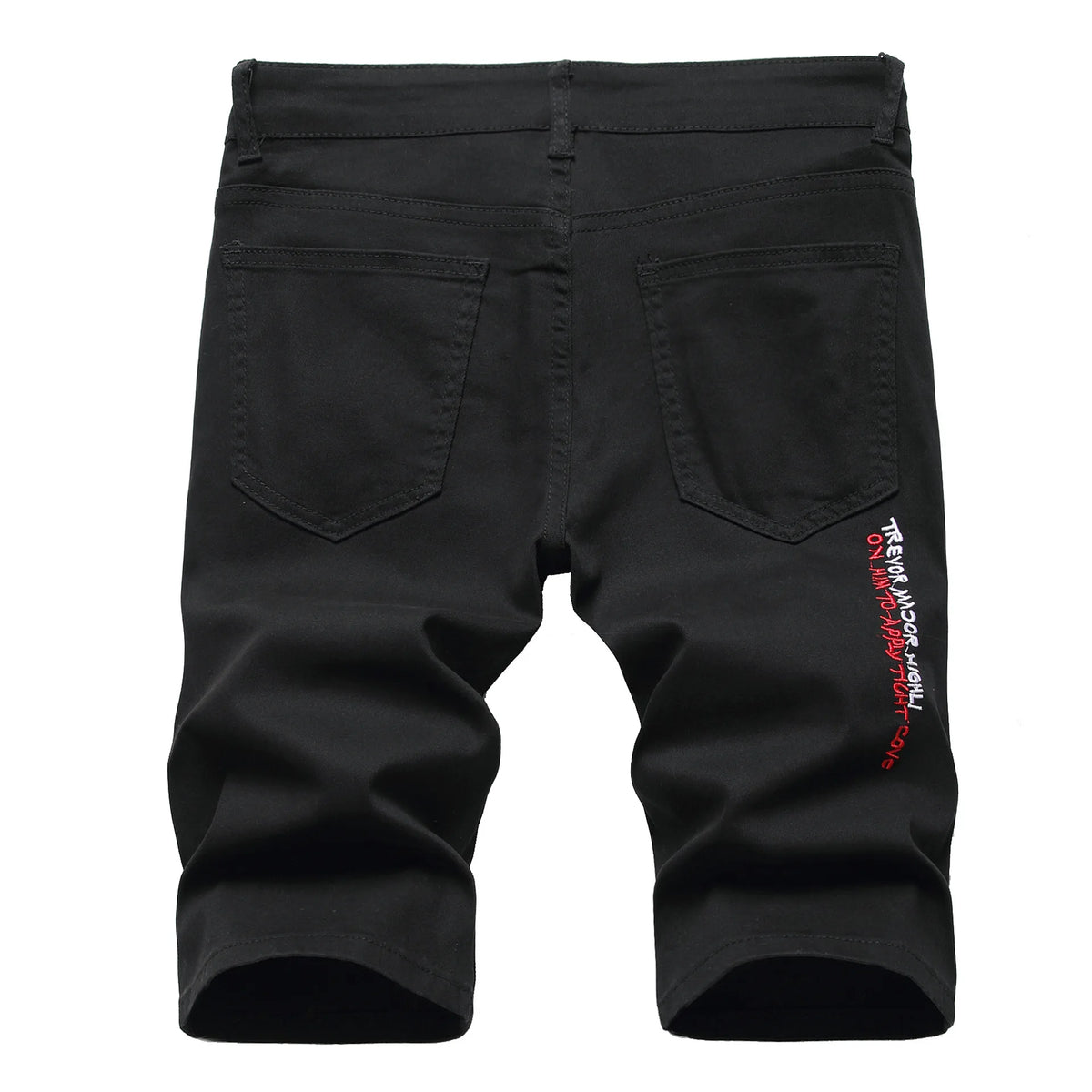 Herren Sommer Weiße Ripped Denim Shorts Male Löcher Kurze Jeans Neue Mode Streetwear Stretch Jeans Shorts Hosen Gerader Schnitt Jeans