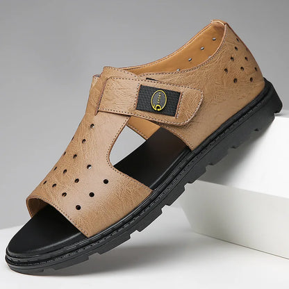 New Men's Sandals Fashion Brand Roman Sandals for Men Soft Bottom Comfortable Beach Shoes High Quality Leather Men Casual Shoes