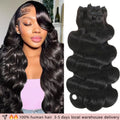 28 30 Inch Body Wave 100% Human Hair Bundles 16A Raw Virgin Brazilian Hair Weaving Bundle Unprocessed Remy Hair Extensions 1 3 4 Pcs Natural Black Color Pure Weave Bundles