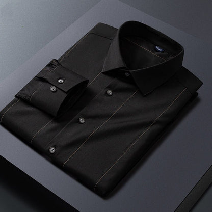 New Spring and Autumn High Quality Stripe Men's Social Gentleman Long Sleeve Shirts Dress Breathable Business Casual Men Shirt