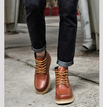 Men Boots Elevator Shoes Hidden Heels High Soft Leather Heightening Shoes For Man Increase Insole 10CM 8CM 6CM Height Boots