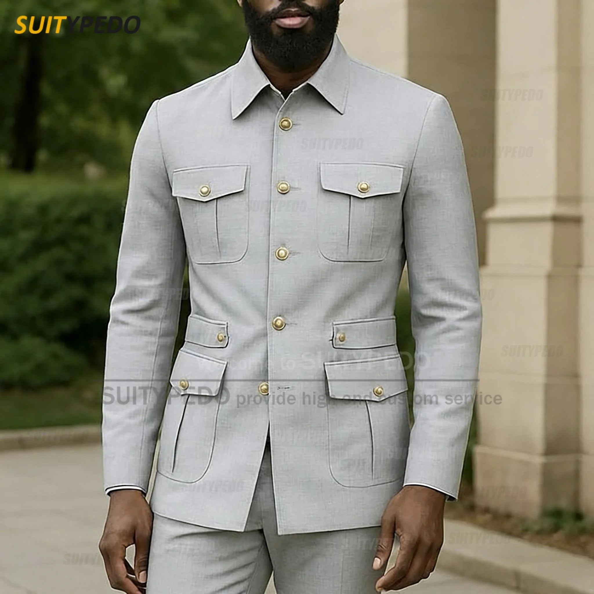 Latest Business Single Breasted Suit Sets For Men Brief Solid Prom Daily Suit Attire Smart Casual Texudos Formal  Evening Gowns