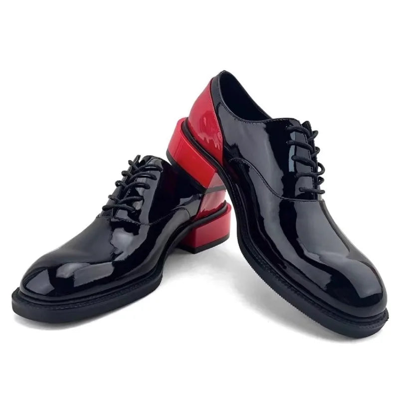 Neue Design Herren Derby Schuhe Echtleder Schnürschuhe Freizeit Business Formelle Schuhe Rindsleder Patchwork Mode Party Hochzeitsschuhe