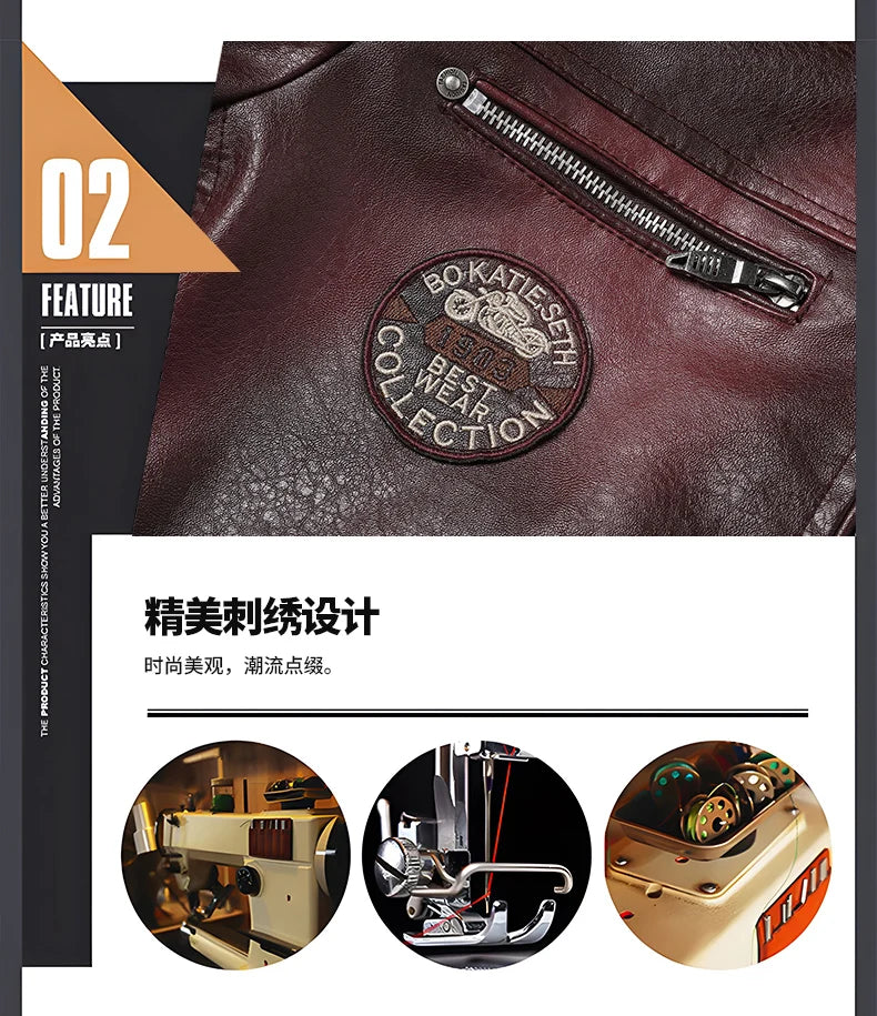 Men's Autumn Winter Men High Quality Fashion Coat Leather Jacket Motorcycle Style Male Casual Jackets For Warm Overcoat US Size