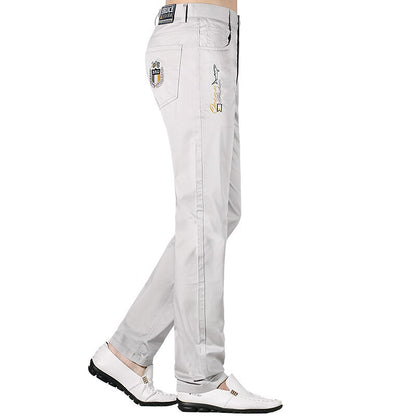 New Men's Pants Summer Casual Fashions Loose Straight Men's Trousers 97%cotton stretch Fabric big Size Bruce&amp;Shark