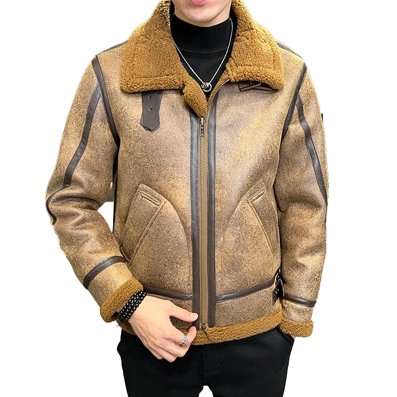 Autumn Winter  Men's Top Jackets  High Quality Fur In One  Men's Casual Daily Wear Jackets  Upset To Keep Warm Thermal Coats