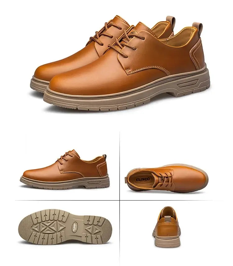 CLOHOO Handgemachte Herren Business Casual Schuhe Bequeme Klassische Schnürschuhe Arbeitsschuhe Modische Hochzeits-Herrenschuhe