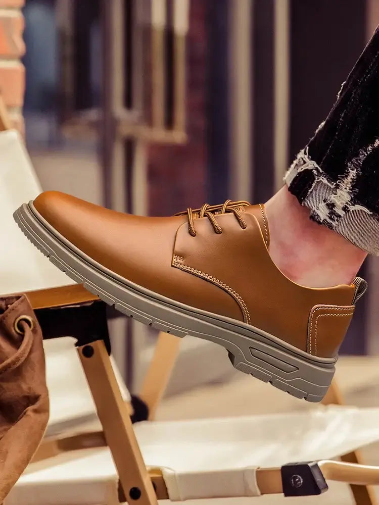 CLOHOO Handgemachte Herren Business Casual Schuhe Bequeme Klassische Schnürschuhe Arbeitsschuhe Modische Hochzeits-Herrenschuhe