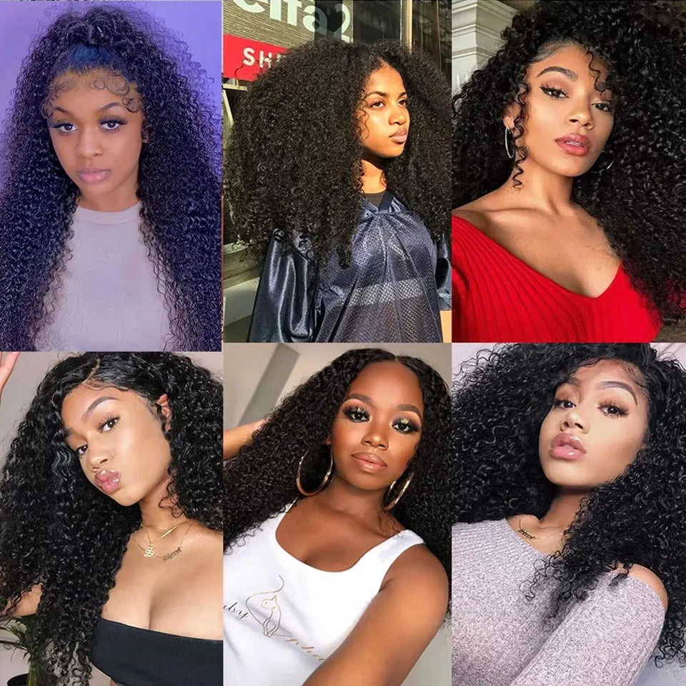 Kinky Curly Bundles Human Hair 28 30 Inches 2 3 4 Bundles Unprocessed Virgin Burmese Afro Curly Bundles 4c Curls Humn Hair Double Weft Hair Extension