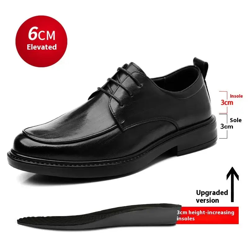 Herren Übergröße Aufzugsschuhe 3/6/8CM Höhenzunahme Formelle Büro Hochzeit Party Kleiderschuhe Erhöhte Schuhe Lässige Leder Oxfords