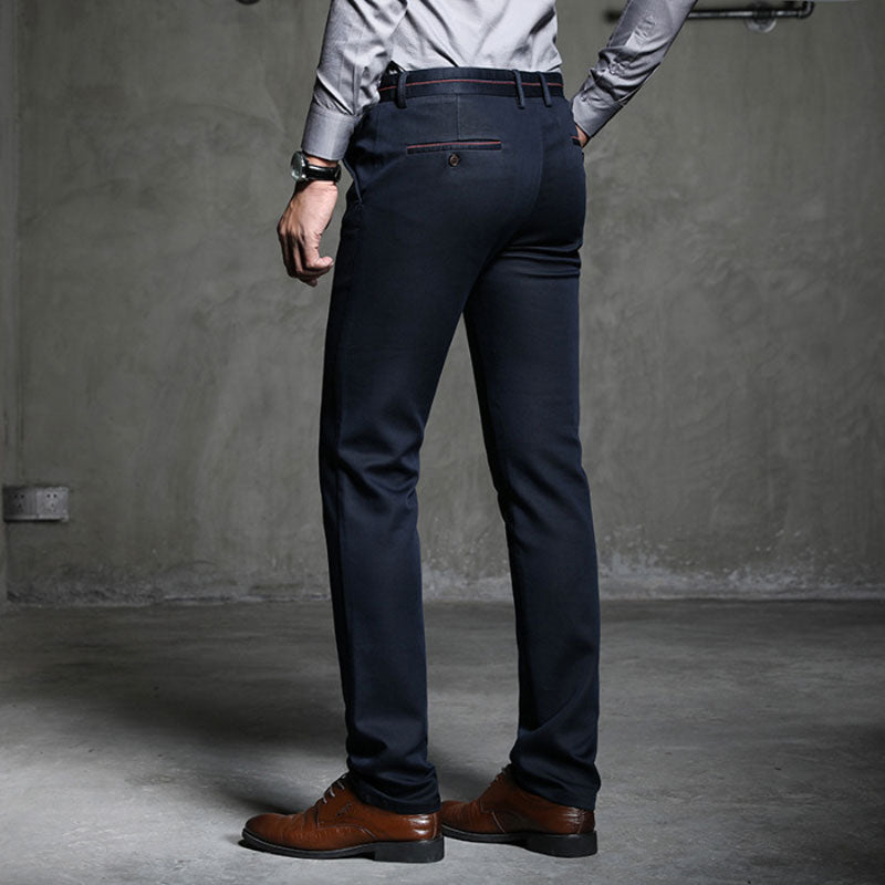 Men&#39;s Slim Suit Pants Large Size Fashion Office Meeting Business Casual Stretch Comfortable Breathable Black Blue Trousers