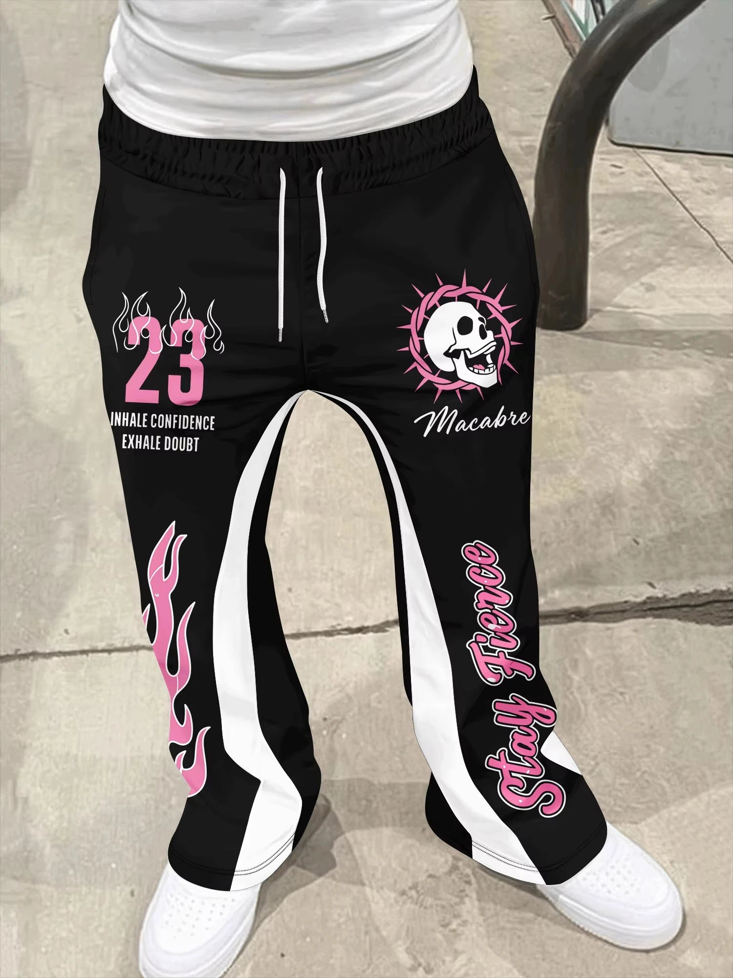 Y2k Flared Pants Men's Women's Kids Loose 3D Print Trousers Casual Sweatpants Mid Waist Sporty Streetwear Hip Hop Vintage Pants