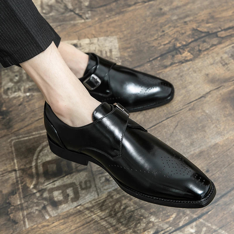 Men's Leather Slip-On Loafers – Casual Dress Shoes