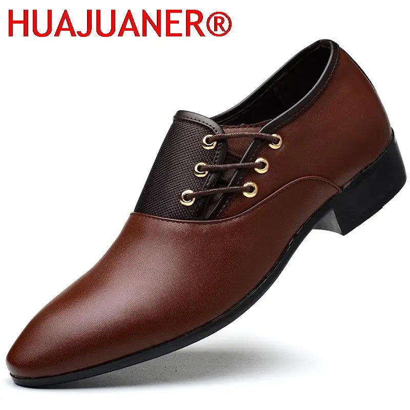 2026 Classic Men Dress Shoes Round Toe Cow Leather Business Casual Shoes Mens Wedding Shoes Oxford Formal Shoes Big Size 38-48