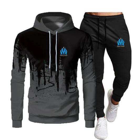 Men's Autumn and Winter Sweaters, Hooded Pullover Set, Warm Clothing, Fitness Jogging Suit, New Casual Set, 2023 Fashion