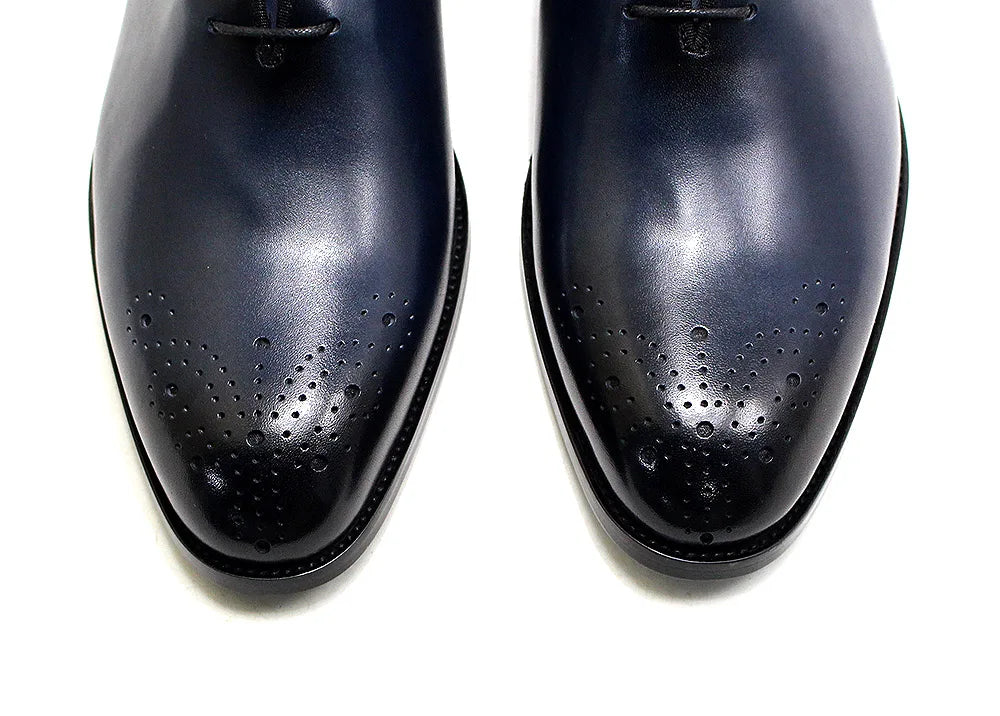 Italienische Herren-Business-Schuhe Echtes Leder Handgefertigt Klassische Whole-Cut Oxford Schnürschuhe für Herren