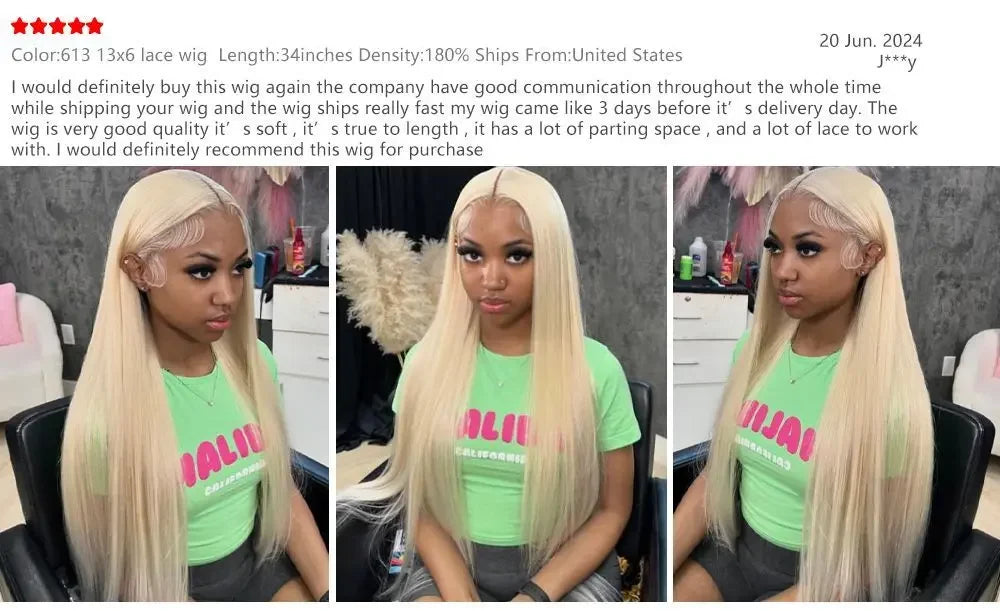 613 Colored Straight Human Hair 13x4 HD Blonde Lace Front Wigs 200 Density 13x6 Transparent Full Lace Frontal Wigs 44 46 Inches