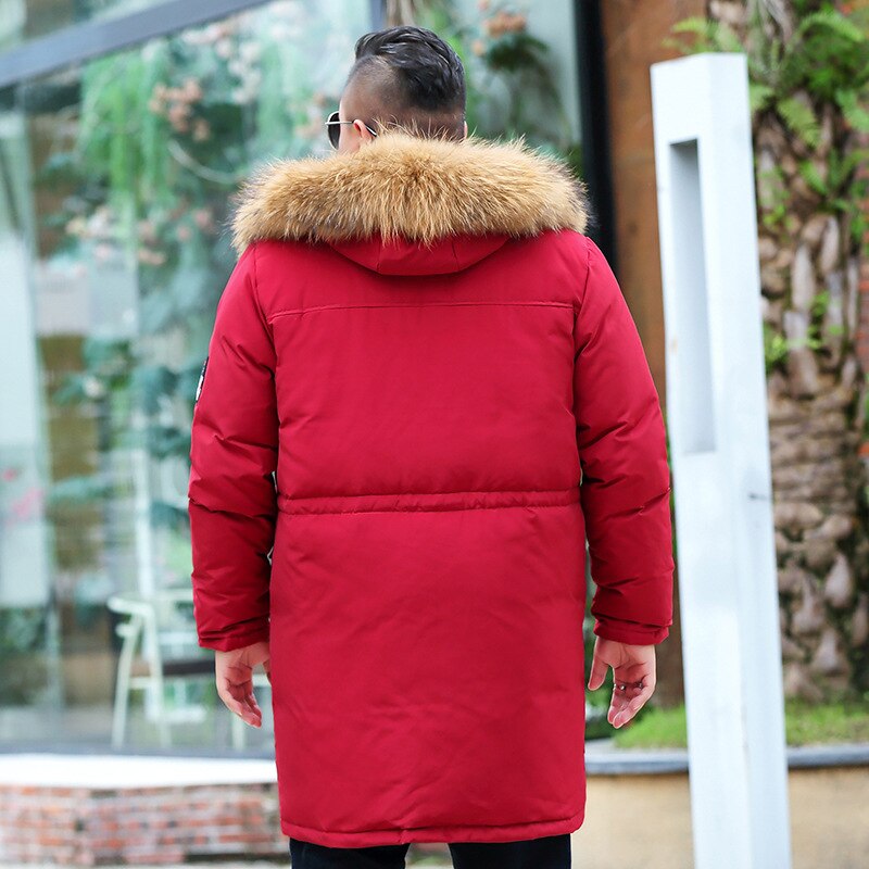 New Arrival Fashion Men Super Large Down Jacket Long Fur Collar Hooded Thicker, Warmer Coat Plus Size M-9XL 10XL 11XL 12X L13XL