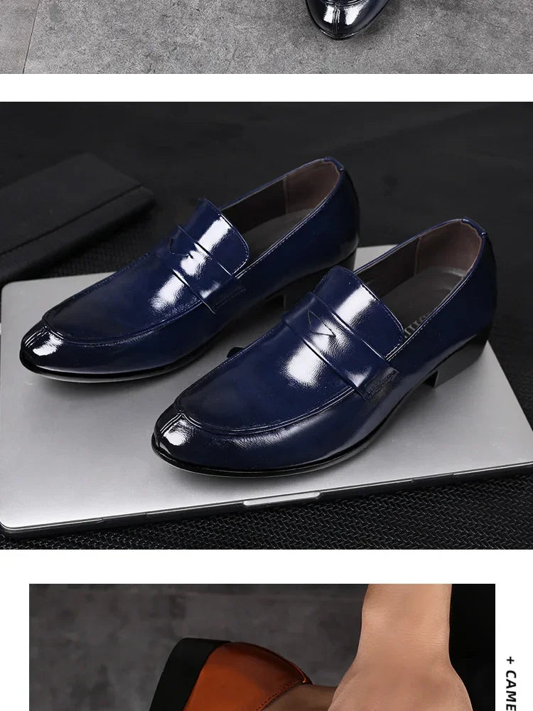 Men Leather Shoes New British Business Dress Shoes Fashion Pointed Social Shoes Casual Shoes Zapatos Hombres