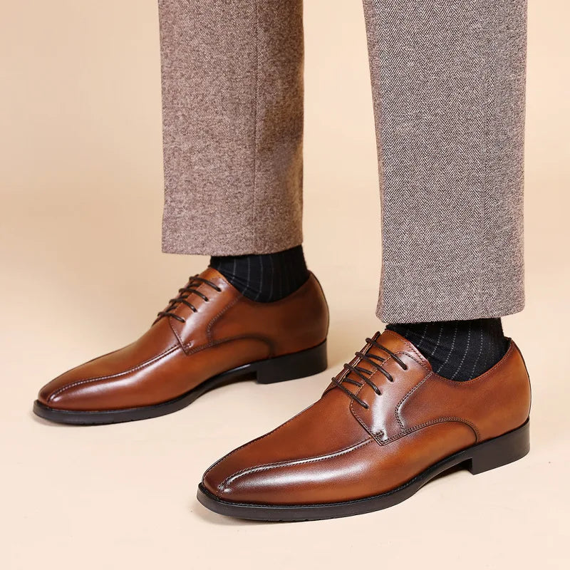 Hochwertige handgefertigte Oxford-Herren-Anzugschuhe aus PU-Leder, Hochzeitsschuhe, formelle italienische Schuhe, heiß