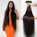 1/3/4 Pcs Bundles 24 26 28 30 Inch Bone Straight Human Hair Bundle Raw Virgin Unprocessed Human Hair Extensions Double Weft