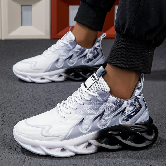 Unisex Running Shoes Men Women Lightweight Mesh Breathable Comfortable Flat Soft Tennis Shoes Summer Lace-up Sneakers Man