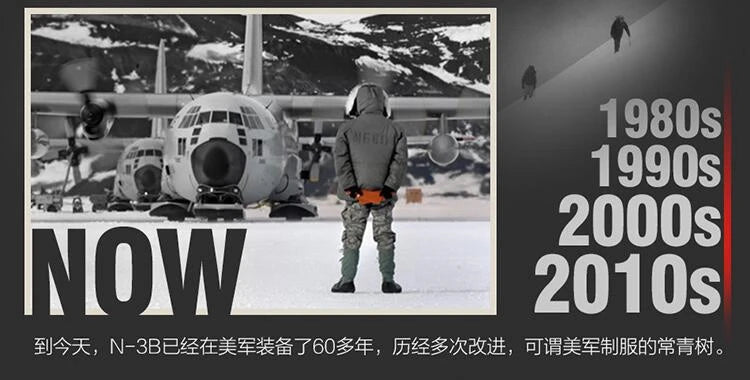 Winter N3B usaf waterproof puffer long coat military fur hood warm tactical bomber army thick us air force parka for men