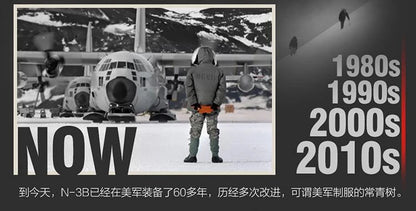 Winter N3B usaf waterproof puffer long coat military fur hood warm tactical bomber army thick us air force parka for men