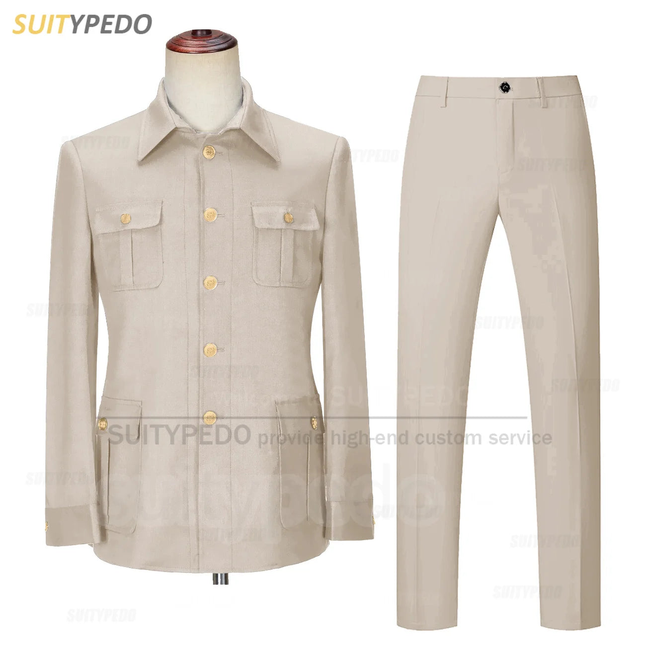 Smart Casual Suit Set For Men Wedding Banquet Grooms Elegant Outfits Formal Party Tailor-made Slim Fit Blazer Pants 2 Pieces