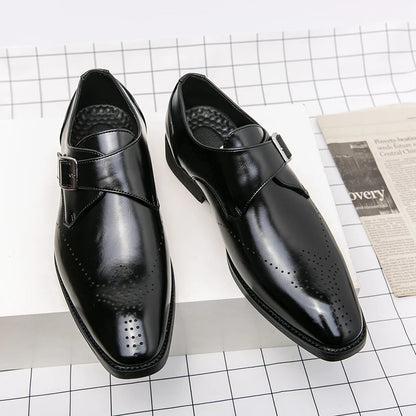 Men's Leather Slip-On Loafers – Casual Dress Shoes