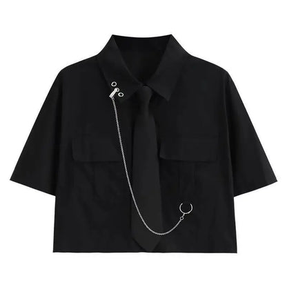 Women's Summer New In Fashion Irregular Dress Matching Set Korean Elegant Short Sleeve Shirt+Strap Skirt Two Piece Suit