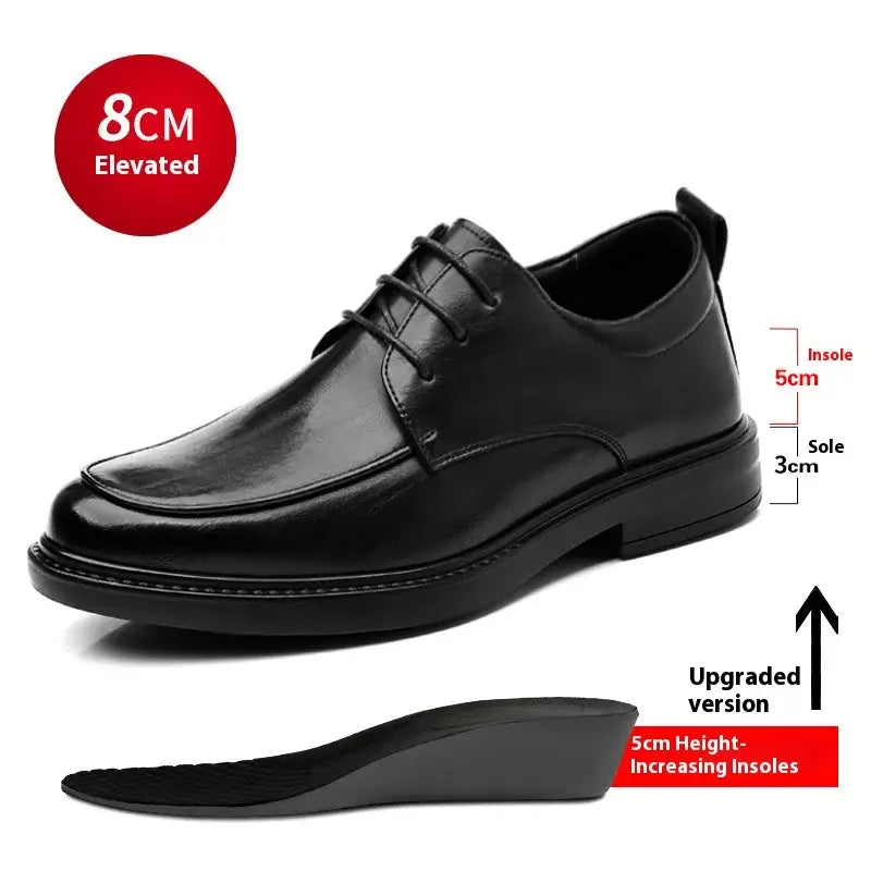 Herren Übergröße Aufzugsschuhe 3/6/8CM Höhenzunahme Formelle Büro Hochzeit Party Kleiderschuhe Erhöhte Schuhe Lässige Leder Oxfords