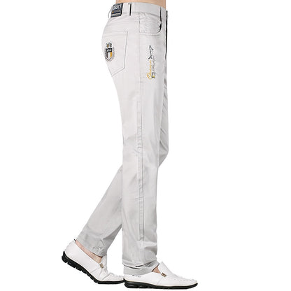 New Men's Pants Summer Casual Fashions Loose Straight Men's Trousers 97%cotton stretch Fabric big Size Bruce&amp;Shark