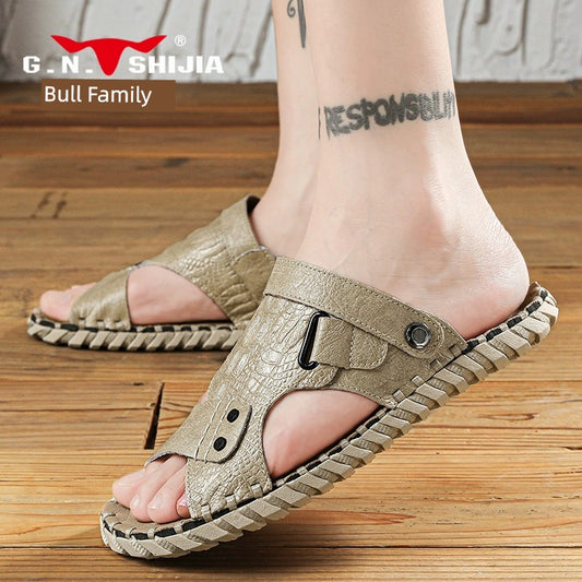 G. N. Shi Jia Summer Non-Slip Abrasion Resistant Handmade Sandals