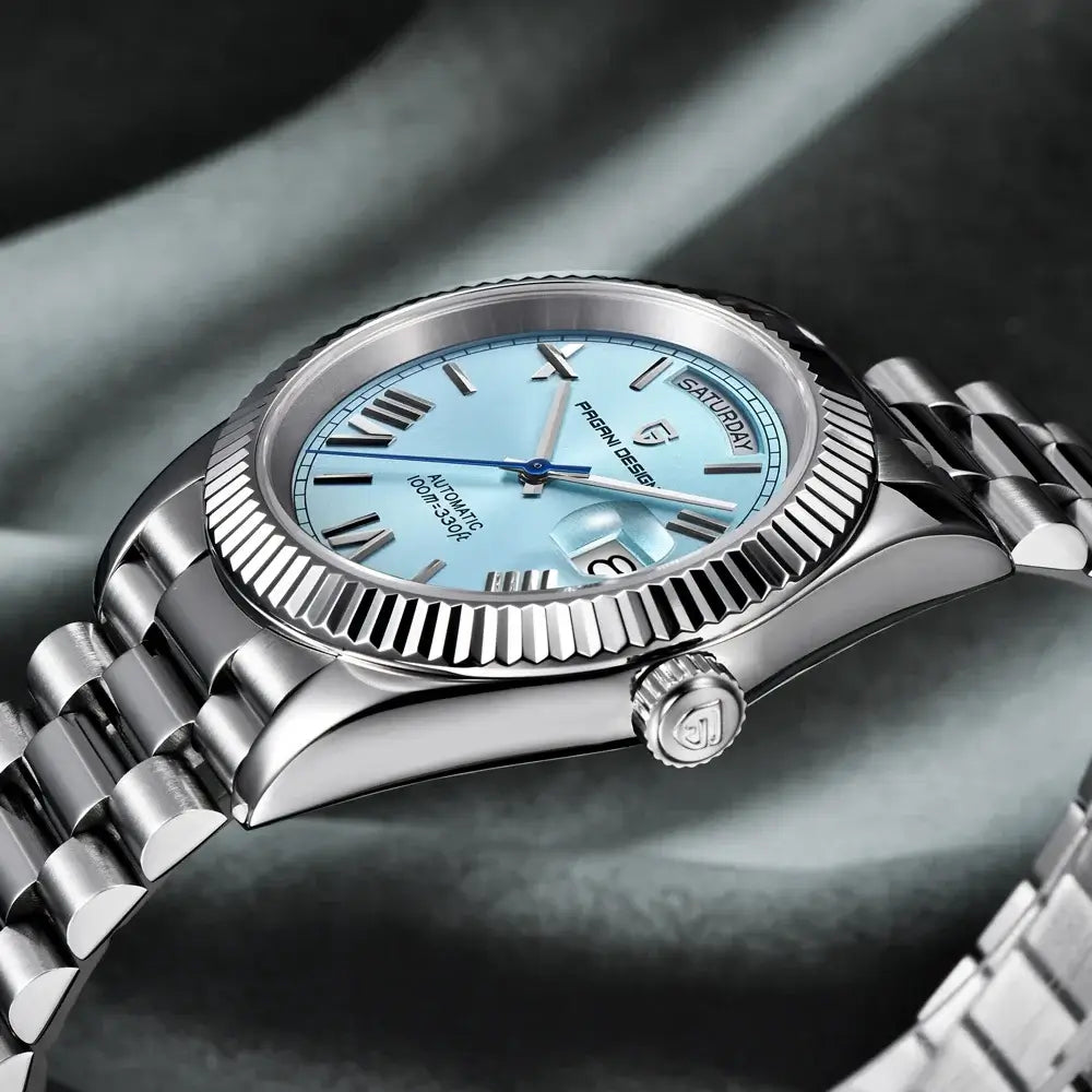 PAGANI DESIGN Neue luxuriöse Automatikuhr für Herren Mechanische Armbanduhr Saphirglas Wasserdicht Edelstahl Herrenuhr